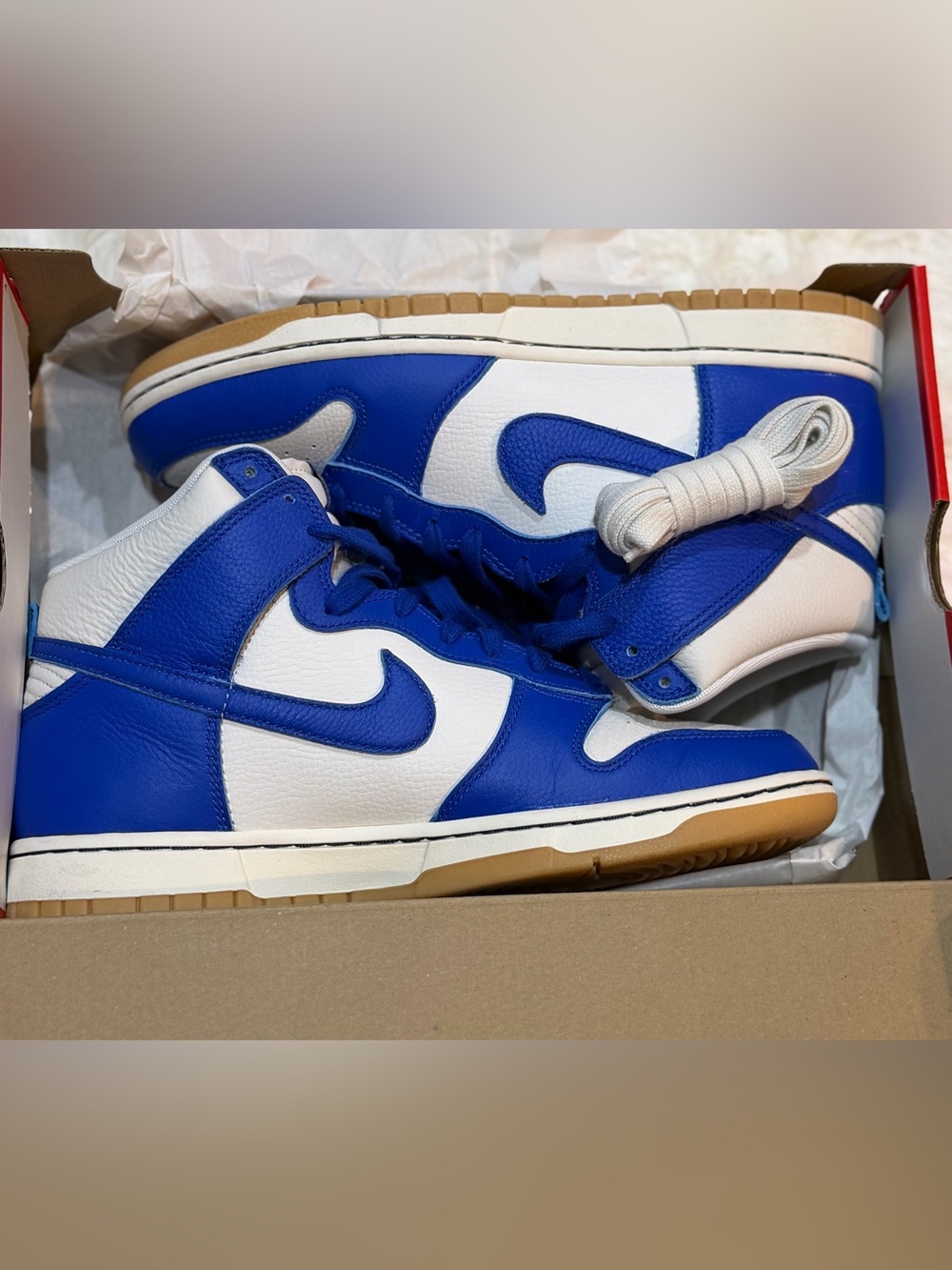 Men’s Nike Dunk High Retro SE Phantom Racer Blue Gum - Size 9.5 - FV6612 - Picture 5 of 10